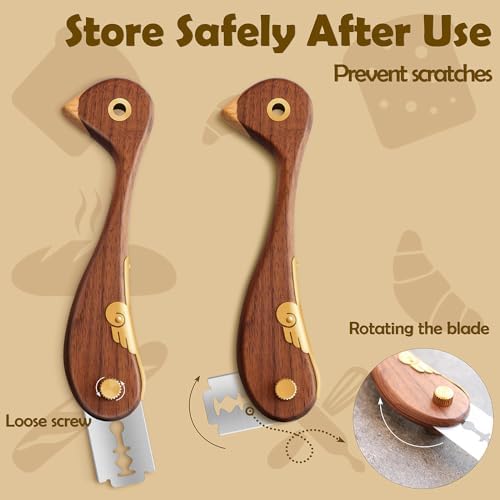 Bird Bread Lame Dough Scoring Tool with 10 Replacement Blades