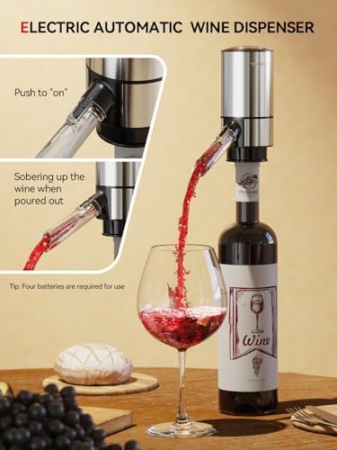 Rechargeable Electric Wine Gift Set - Aerator, Vacuum Stoppers, Foil