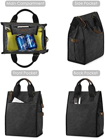 SMRITI Insulated Canvas Lunch Bag for Women/Men-9.6 L Reusable