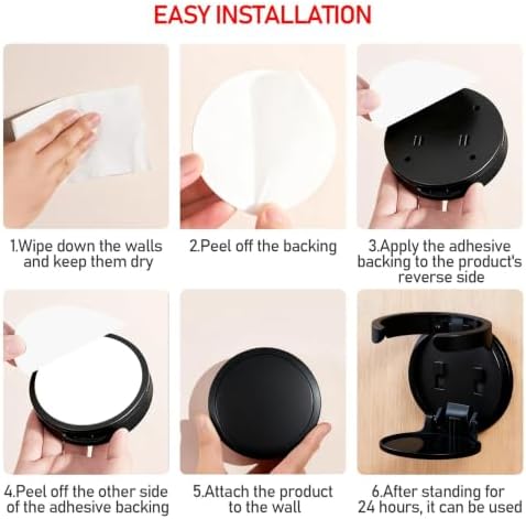 Wall Mount Cup Holder 2 Pack Black Water Bottle Organizer for Stanley