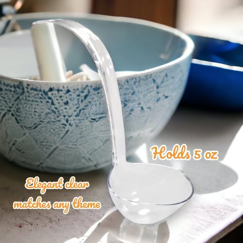 Lot of 2 Clear Plastic Punch Bowl Ladles 5 oz - Image 3