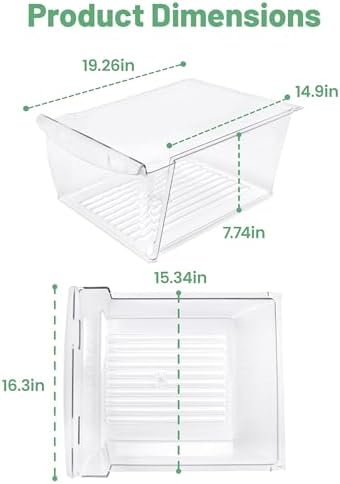 HECASA 240351061 Uppe Crisper Pan Plastic (PC) Clear