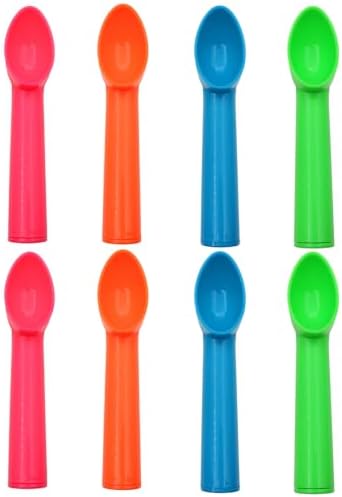 8 Pack Plastic Ice Cream Scoop & Fruit Scoop Nonstick Ice Cream Spoon
