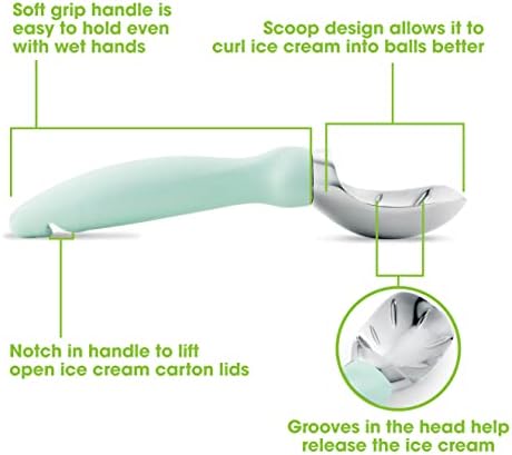 Spring Chef Ice Cream Scoop and Magnetic Measuring Spoons Set Bundle