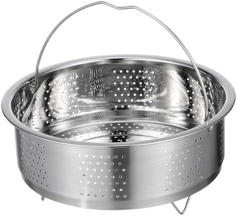 DOITOOL Stainless Steel Steamer Basket for Pot, 8.65inch/22cm Vegetable Steamer Basket Insert Steaming Rack with Handle, Vegetables Fruit Strainers and Colanders for Home Kitchen Cooking