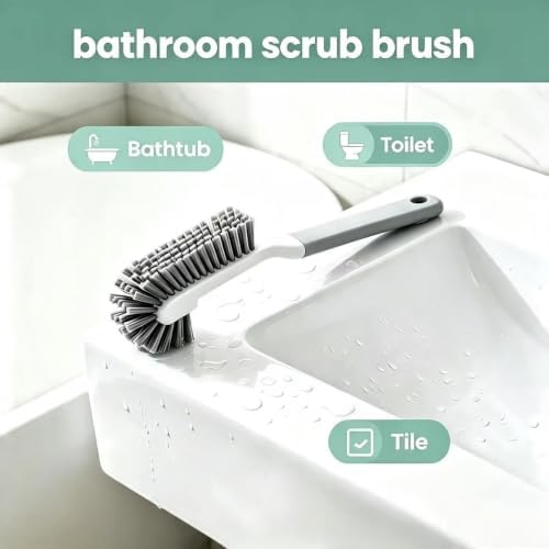 3 Pack Scrub Brushes, Medium Bristle for Kitchen&Bathroom Cleaning