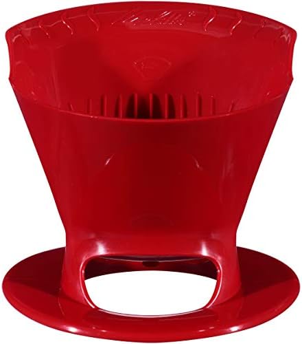 Melitta Single Cup Pour-Over Cone Brewer, Red, Pack of 8