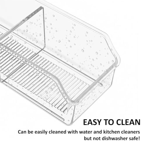 FUCDTEFC Tea Bag Organizer, Tea Bag Holder Box Storage Bin, Clear Tea