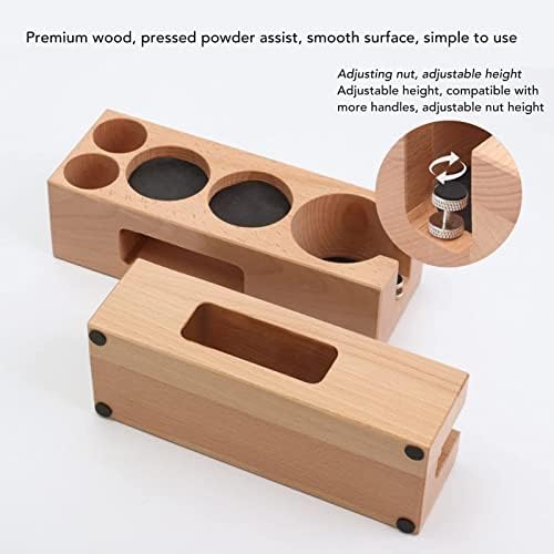 Wooden Coffee Tamping Station, Wood Coffee Filter Tamper Holder Wooden