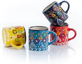 Ceramic Espresso Cups, 5 Oz Espresso Cups Set of 4, Handmade Espresso