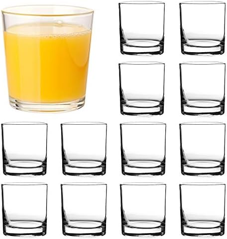 QAPPDA 7oz Old Fashioned Glasses Set of 12, Lead-Free Clear Rocks