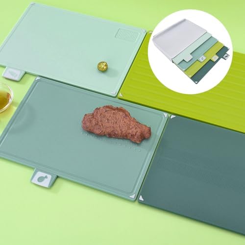 Luocute 4PCS Plastic Chopping Boards, Versatile Classification Color