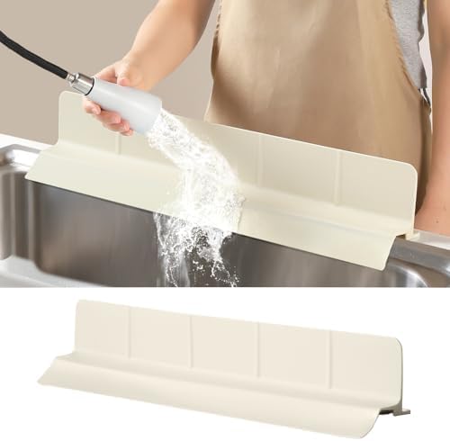 23" Ultra Silicone High Sink Splash Guard, Beige