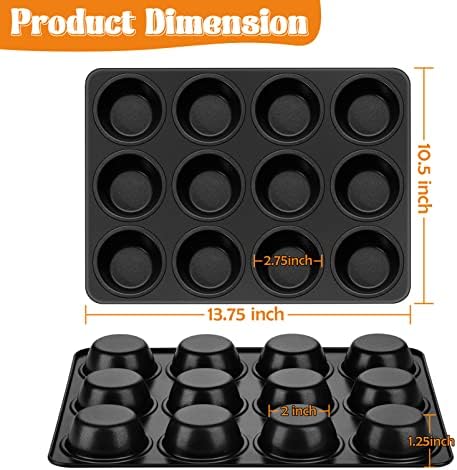 TeamFar Muffin Pan, 12 Cup Muffin Tin Cupcake Baking Pan