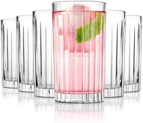 Royalrose Premium VertiLine 13.5oz Highball Glasses Set of 6