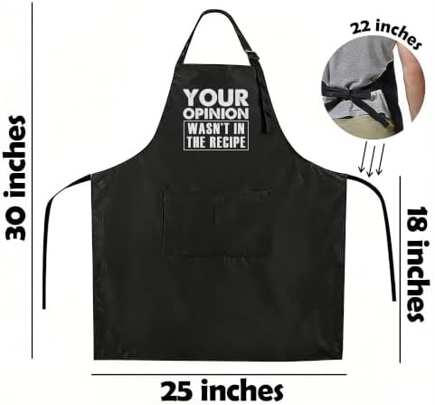 Funny Apron for Men Women,Humorous Kitchen Apron- Grilling Cooking BBQ