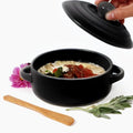 Stoneware Brie Cheese Baking Dish and Warmer with Lid - Oven Safe
