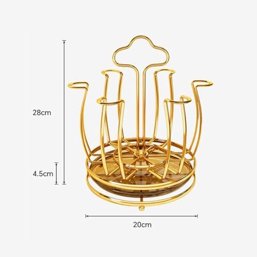 Fenteer Cup Drying Rack Mug Draining Organizer Space Saving with Drain