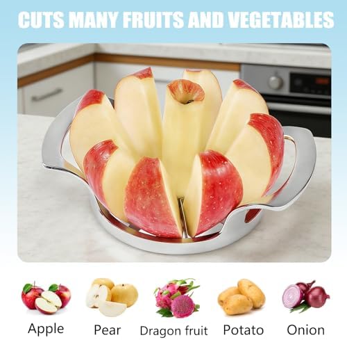 Apple Slicer,12 Blade Extra Large Apple Corer, Heavy Duty Stainless