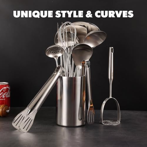 Small and Large Stainless Steel Cooking Spoon Set
