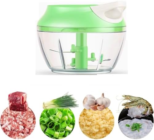 Hand Pull String Garlic Mincer Onion Cutter, Portable, Manual Food