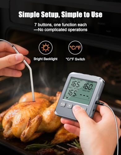 Dual Probe Digital Meat Thermometer for Cooking