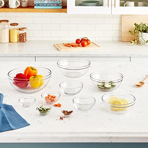 Anchor Hocking 10 Piece Mixing Bowl Set, Nesting Serving Bowls &
