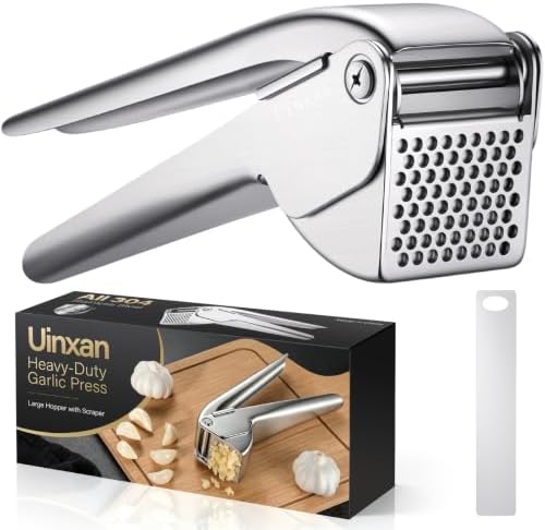 Uinxan 304 Stainless Steel Garlic Press