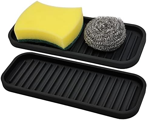 Silicone Kitchen Sponge Holder with Soap Tray