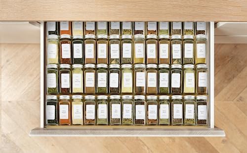 Spice Drawer Organzier, 4 Tiers Bamboo Spice Rack Tray Insert - Image 6