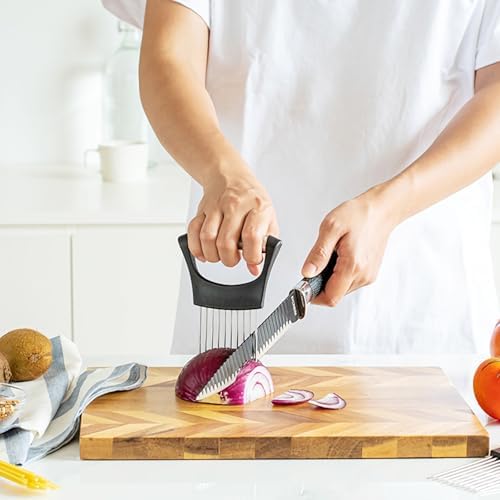 Onion Holder for Slicing - Stainless Steel Onion Slicer & Vegetable