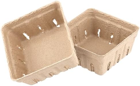 HOIGON 120 PCS Paper Pulp Fiber Berry Baskets, Small Molded Produce