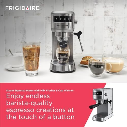Frigidaire Steam Espresso Maker, 20 Bar, Milk Frother