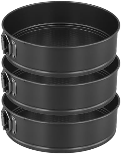 SINJEUN 3 PCS 9 Inch Springform Cake Pan, Nonstick Round Cheesecake