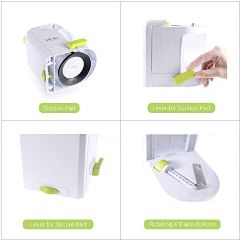4-Blade Vegetable Spiralizer with 500ml Bin