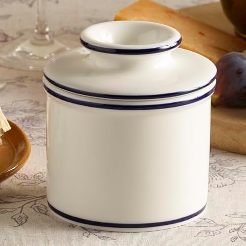 Butter Bell Crock by L. Tremain French Ceramic Butter Keeper, Blue