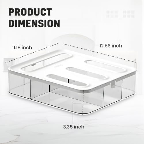 HIMUS Food Storage Bag Organizer - 4 in 1 Plastic Baggie Organizer for