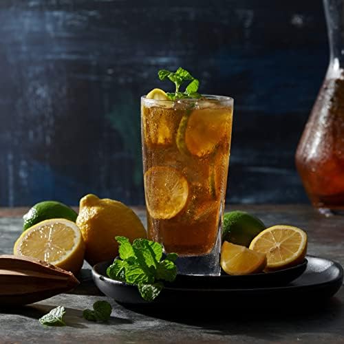 Square Everyday Drinking Glasses - Set of 16 Kitchen Drinkware Glass