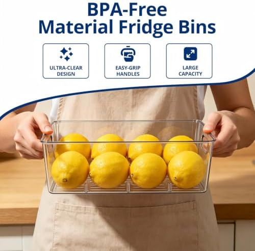 6 Pack Pantry Organizers and Storage, Food Storage Containers with 3