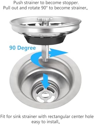 Uni-Green - 2 Pack - Kitchen Sink Strainer and Stopper Kit Basket