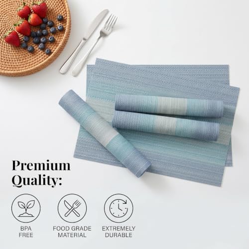 Winknowl Placemats, Set of 8 Heat Resistant Stain Resistant Woven