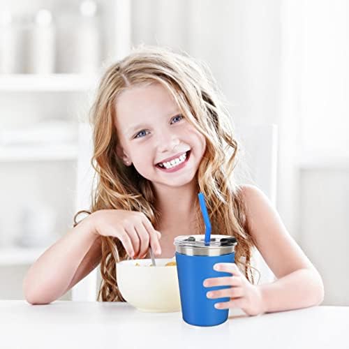 5Pack Kids Cups with Straws and Lids Spill Proof, 12oz Toddler Straw
