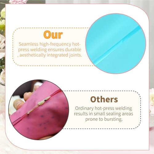 Piping Bags Set - 6pcs Reusable Silicone Pastry Bags with 3 Couplers