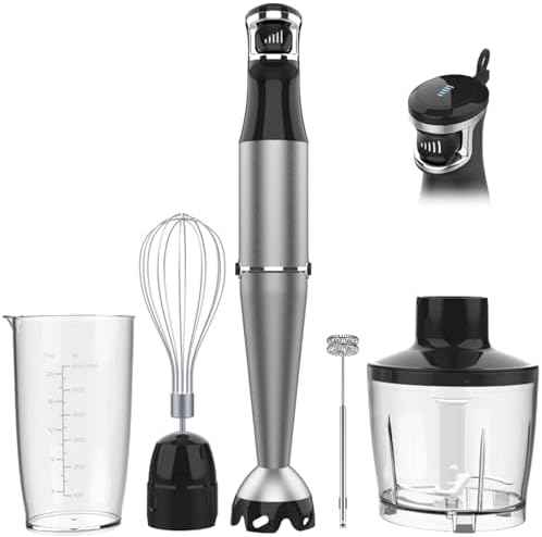Turelar Immersion Blender Handheld Corded, 1100W 5 in 1 Hand Blender