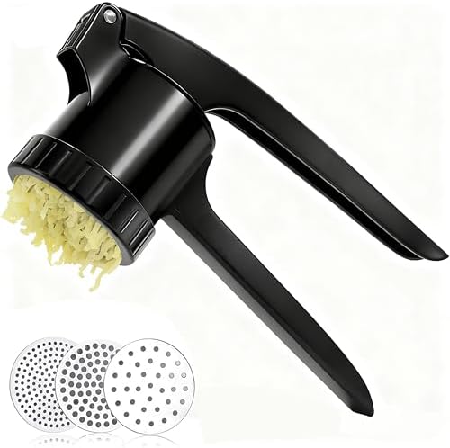 LHS Potato Ricer, Potato Masher for Potatoes with 3 Interchangeable