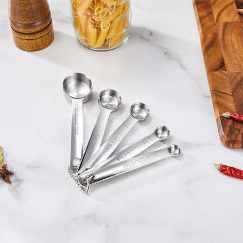 KEAWELL Premium 18/10 Measuring Set (Silver, Measuring Cups & Spoons)