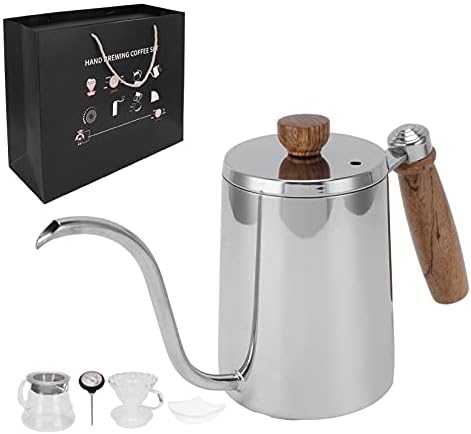 Pour Over Coffee Maker Set, 5-Piece Drip Coffee Kit with Glass