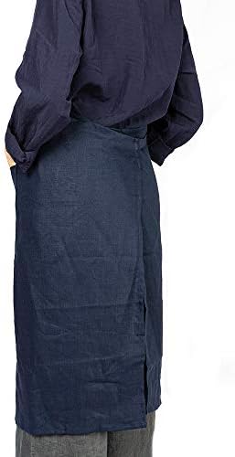 ATLINIA 100% Linen Apron for Women Men Apron for Kitchen Cooking
