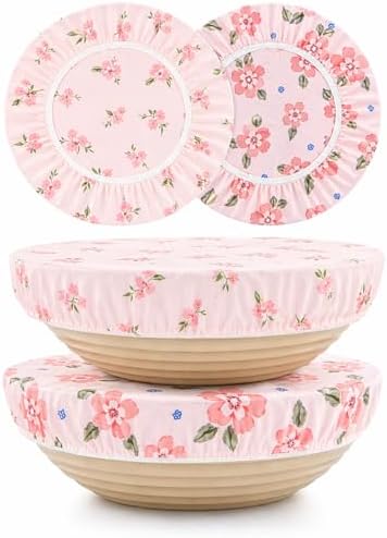 Reusable Beeswax Bowl Covers for Bread Proofing, 2 Pack, 12 Inch