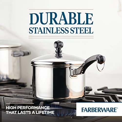 Farberware Classic Series Stainless Steel Sauce Pan with Lid, 2 Qt
